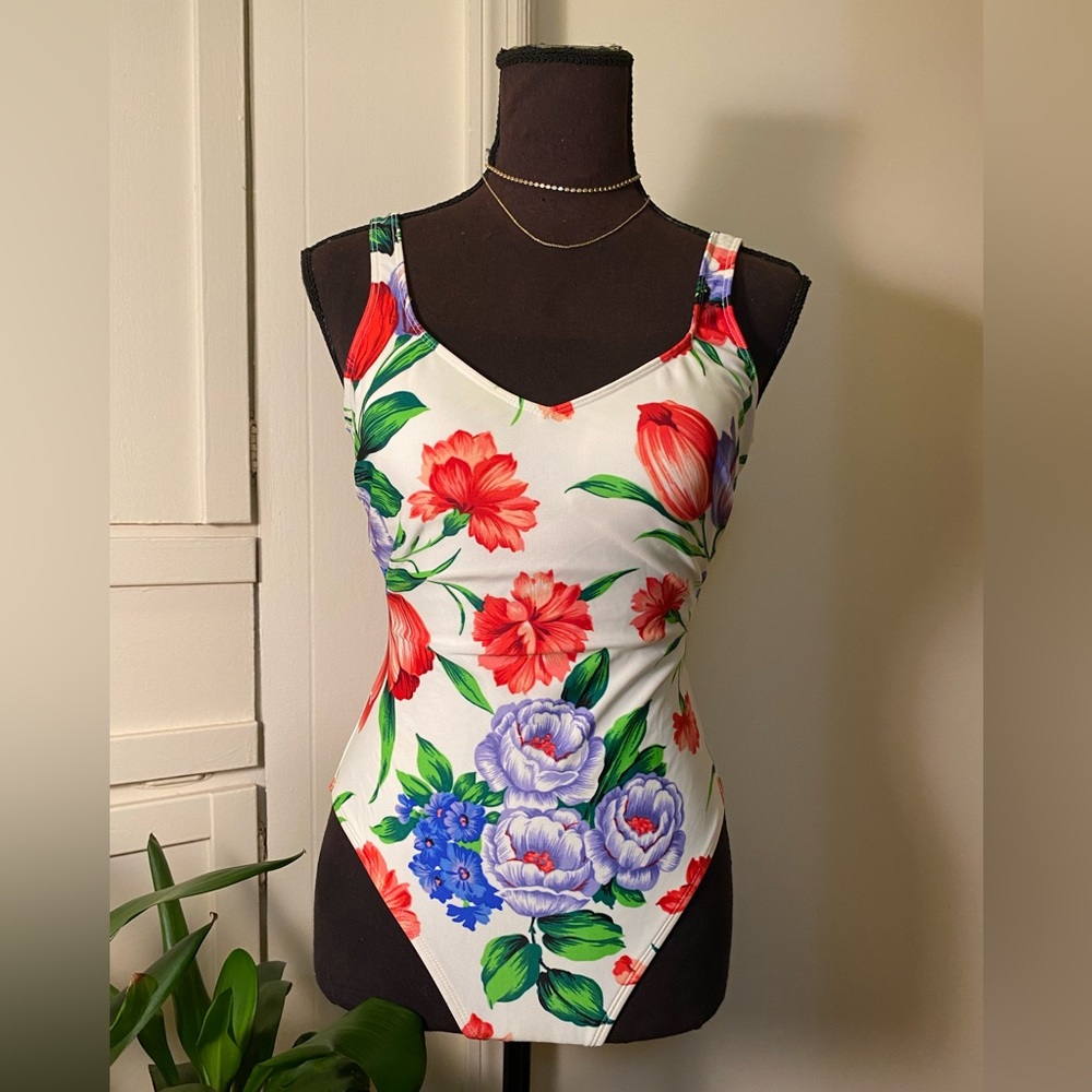 Vintage Style Floral One Piece